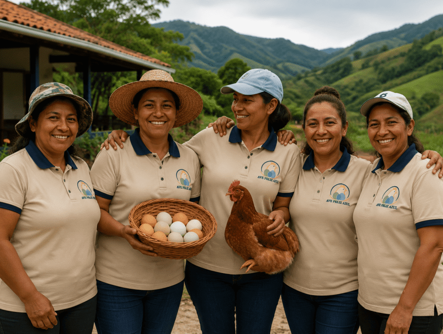 Mujeres campesinas de Ceilán – Ave Feliz Azul